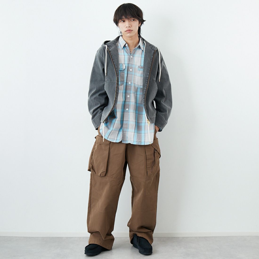 L.L.BEAN [エルエルビーン] Beans プロスペクトハーバー フーディージャケット [6175-3037] 50 F.BLACK &&モデル身長：179cm 着用サイズ：M&&