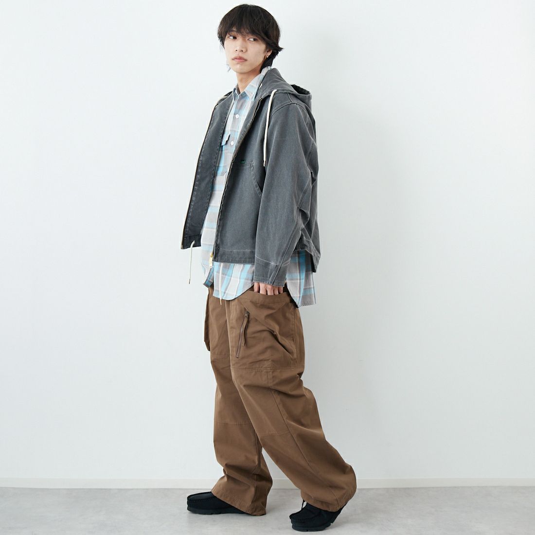 L.L.BEAN [エルエルビーン] Beans プロスペクトハーバー フーディージャケット [6175-3037] 50 F.BLACK &&モデル身長：179cm 着用サイズ：M&&