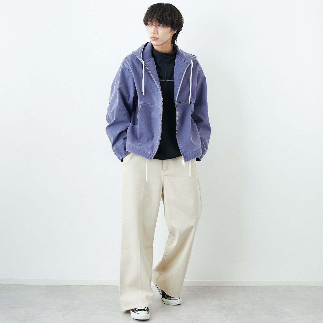 L.L.BEAN [エルエルビーン] Beans プロスペクトハーバー フーディージャケット [6175-3037] 64 F.BLUE &&モデル身長：179cm 着用サイズ：L&&