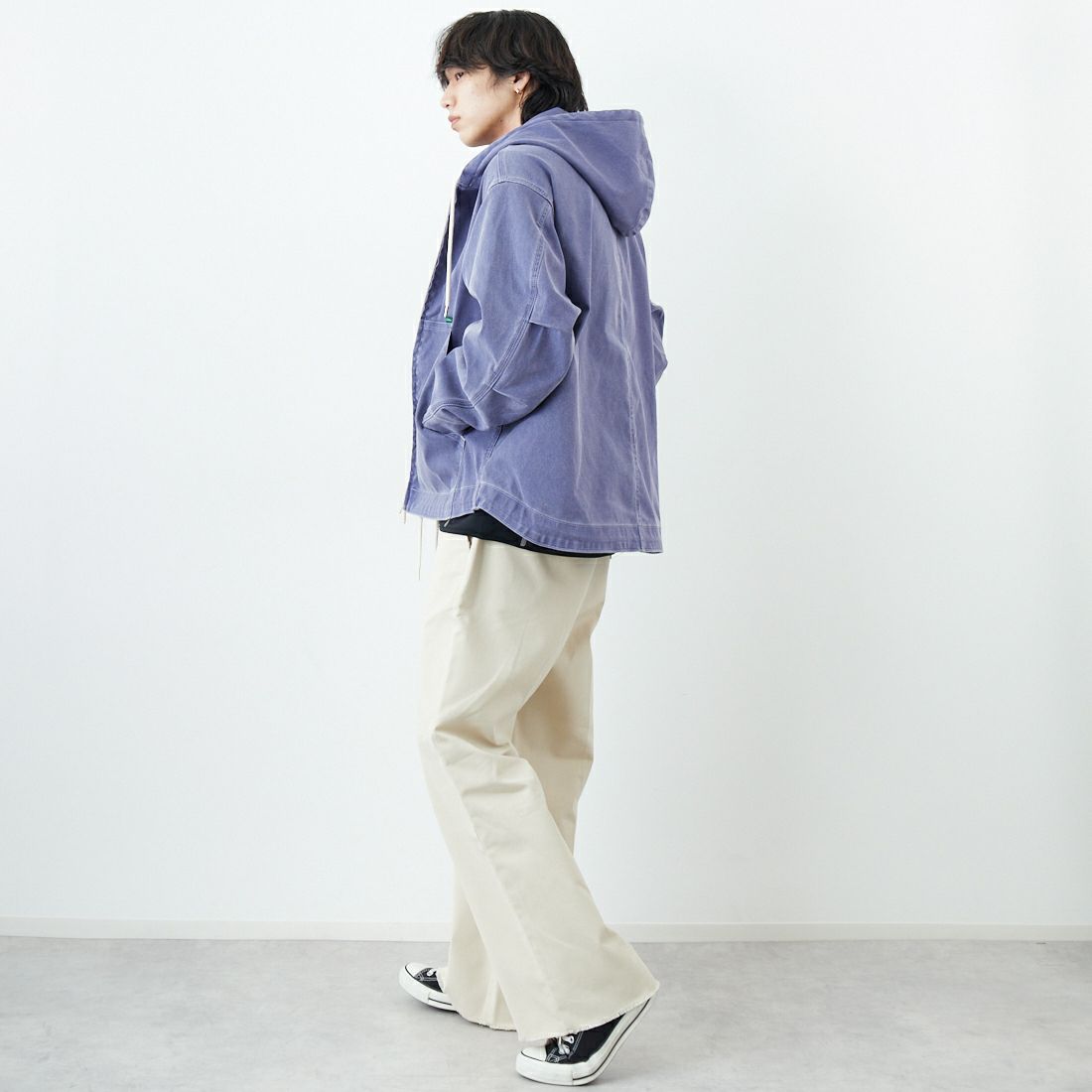 L.L.BEAN [エルエルビーン] Beans プロスペクトハーバー フーディージャケット [6175-3037] 64 F.BLUE &&モデル身長：179cm 着用サイズ：L&&