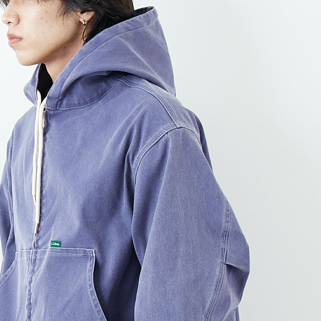 L.L.BEAN [エルエルビーン] Beans プロスペクトハーバー フーディージャケット [6175-3037] 64 F.BLUE &&モデル身長：179cm 着用サイズ：L&&