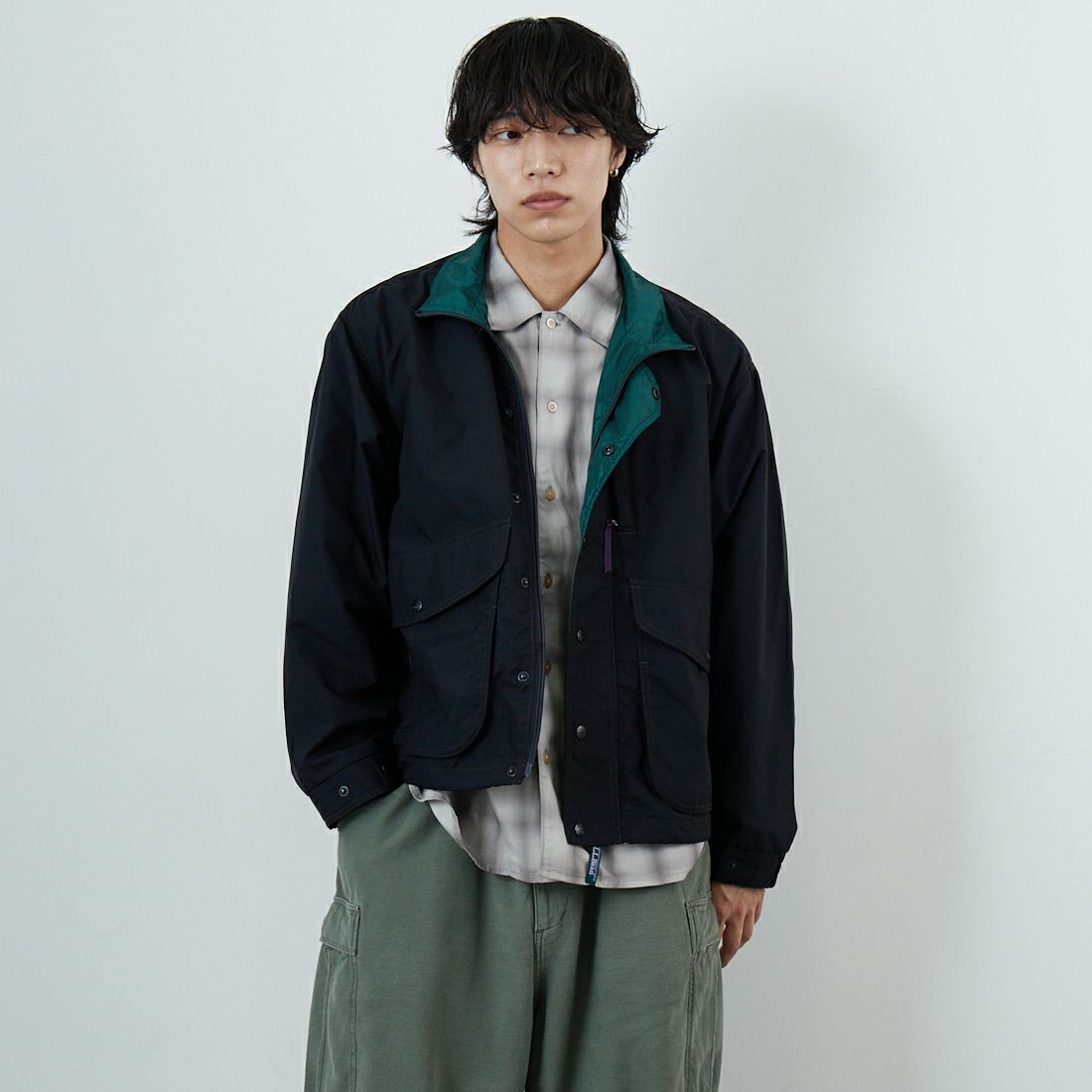 L.L.BEAN [エルエルビーン] Beans ウィンディリッジジャケット [6175-3030] 48 DK.CHAR &&モデル身長：179cm 着用サイズ：M&&