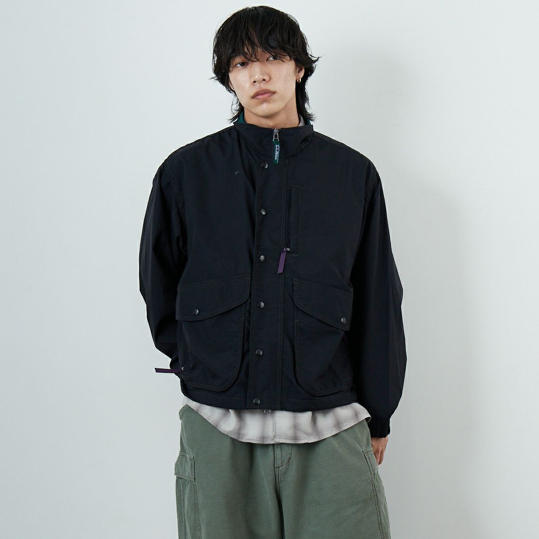 L.L.BEAN [エルエルビーン] Beans ウィンディリッジジャケット [6175-3030] 48 DK.CHAR &&モデル身長：179cm 着用サイズ：M&&