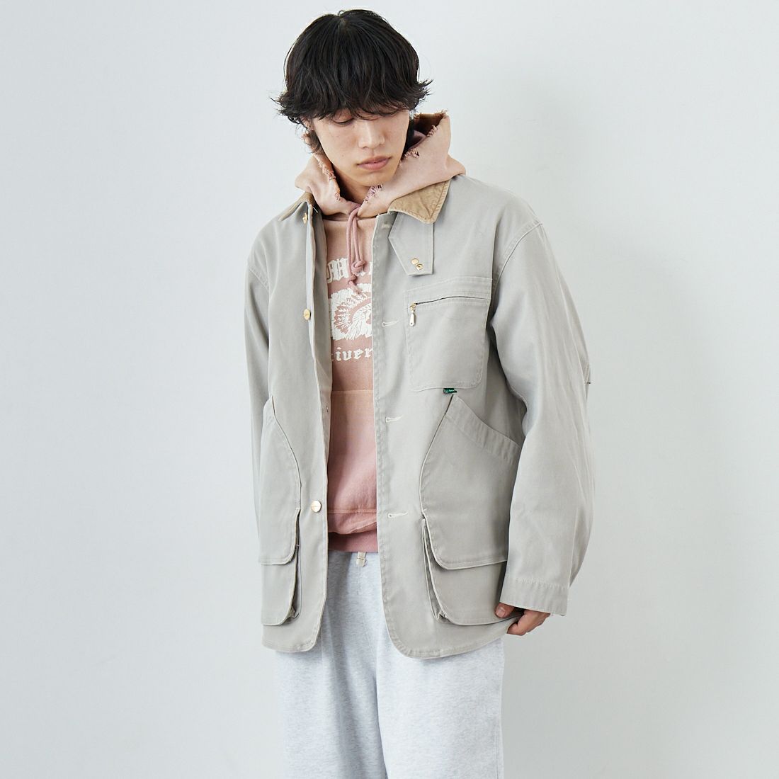 L.L.BEAN [エルエルビーン] Beans プロスペクトハーバー フィールドコート [6175-3036] 09 NATURAL &&モデル身長：179cm 着用サイズ：M&&