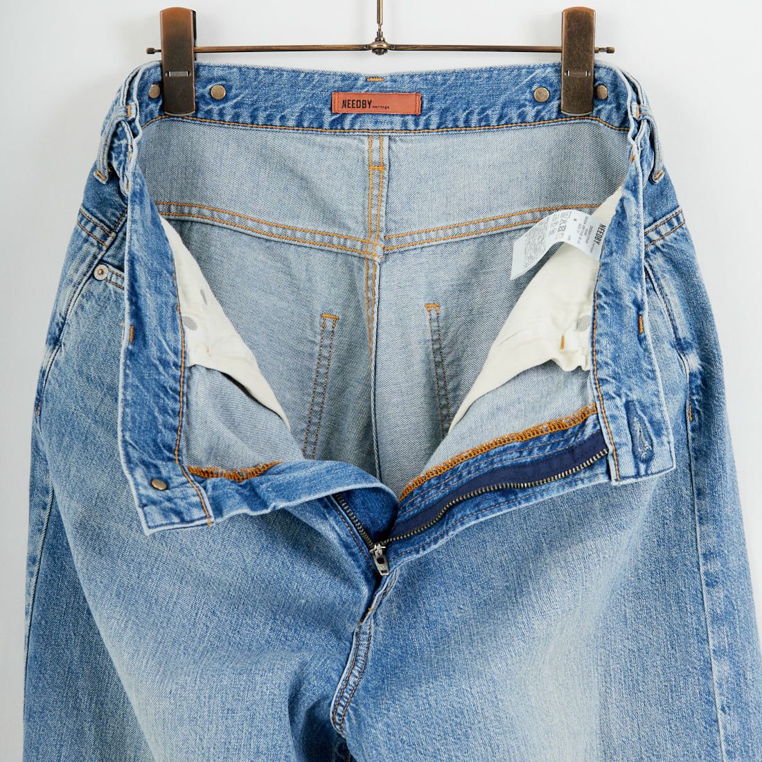 NEEDBY heritage [ニードバイヘリテージ] HUNK ワイドストレートデニム [330304137IVB] IBARA VINT