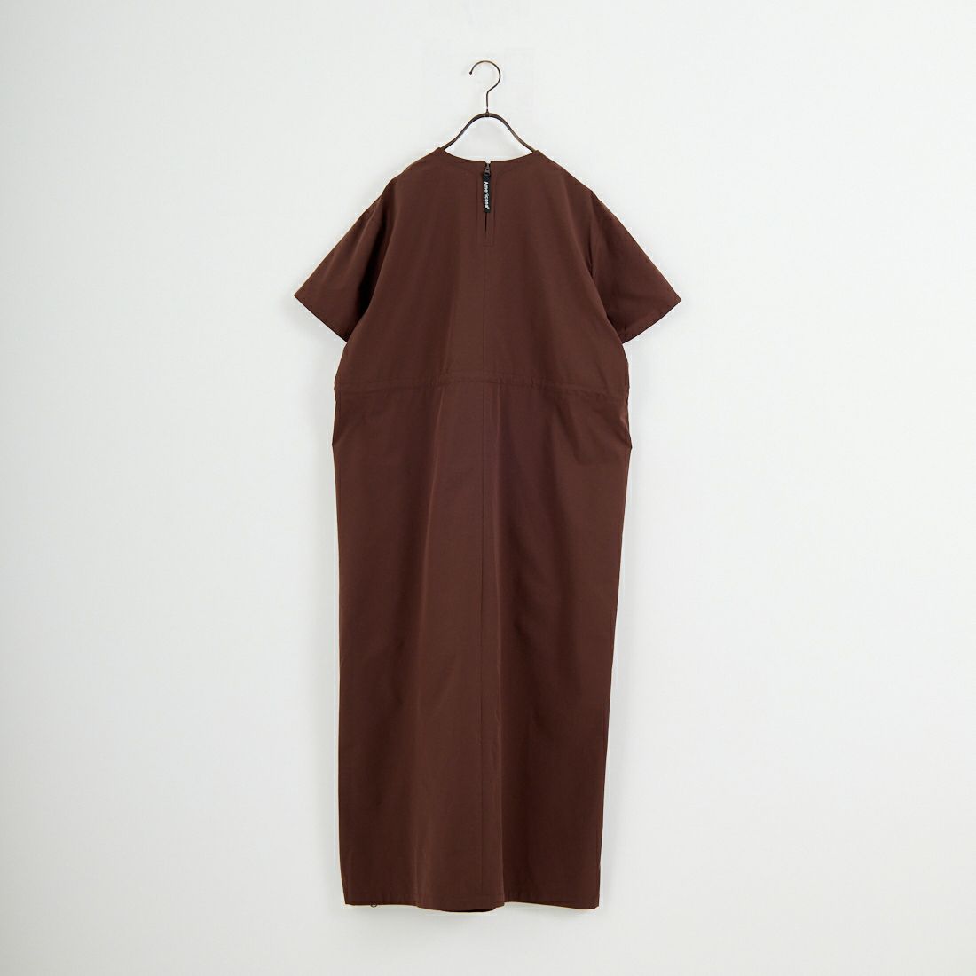 Americana × JEANS FACTORY [アメリカーナ × ジーンズファクトリー] 別注 ウエストギャザー マキシ丈 ナイロンワンピース [ASO-S-849-JF] ﾌﾞﾗｳﾝ