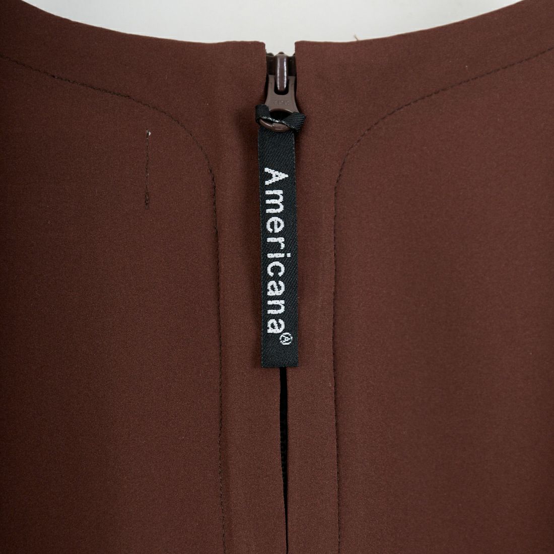 Americana × JEANS FACTORY [アメリカーナ × ジーンズファクトリー] 別注 ウエストギャザー マキシ丈 ナイロンワンピース [ASO-S-849-JF] ﾌﾞﾗｳﾝ