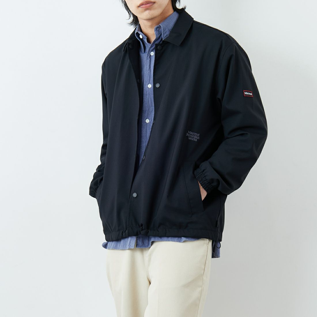 BLACK&&モデル身長：179cm 着用サイズ：L&&