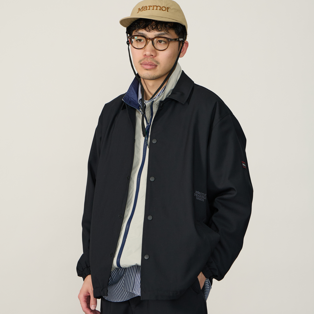 BLACK&&モデル身長：179cm 着用サイズ：L&&