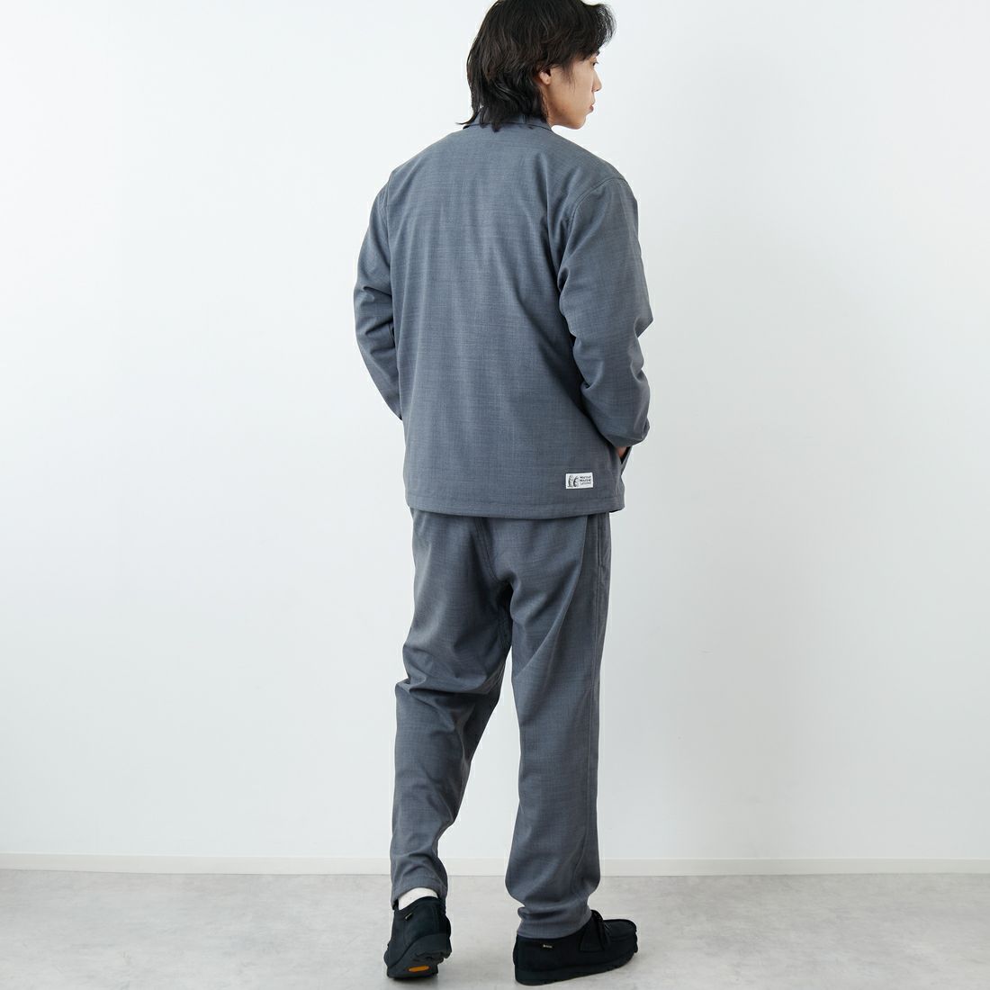 Marmot [マーモット] 別注 メリノウール コーチジャケット [MTSS26MJK330IN-JF] GRAY &&モデル身長：179cm 着用サイズ：L&&