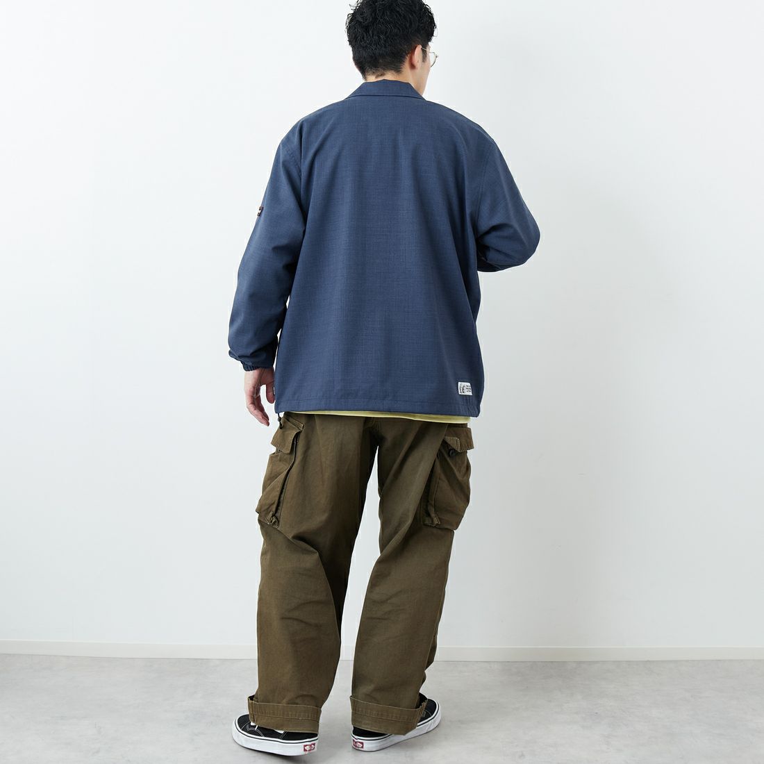 Marmot [マーモット] 別注 メリノウール コーチジャケット [MTSS26MJK330IN-JF] NAVY &&モデル身長：168cm 着用サイズ：L&&