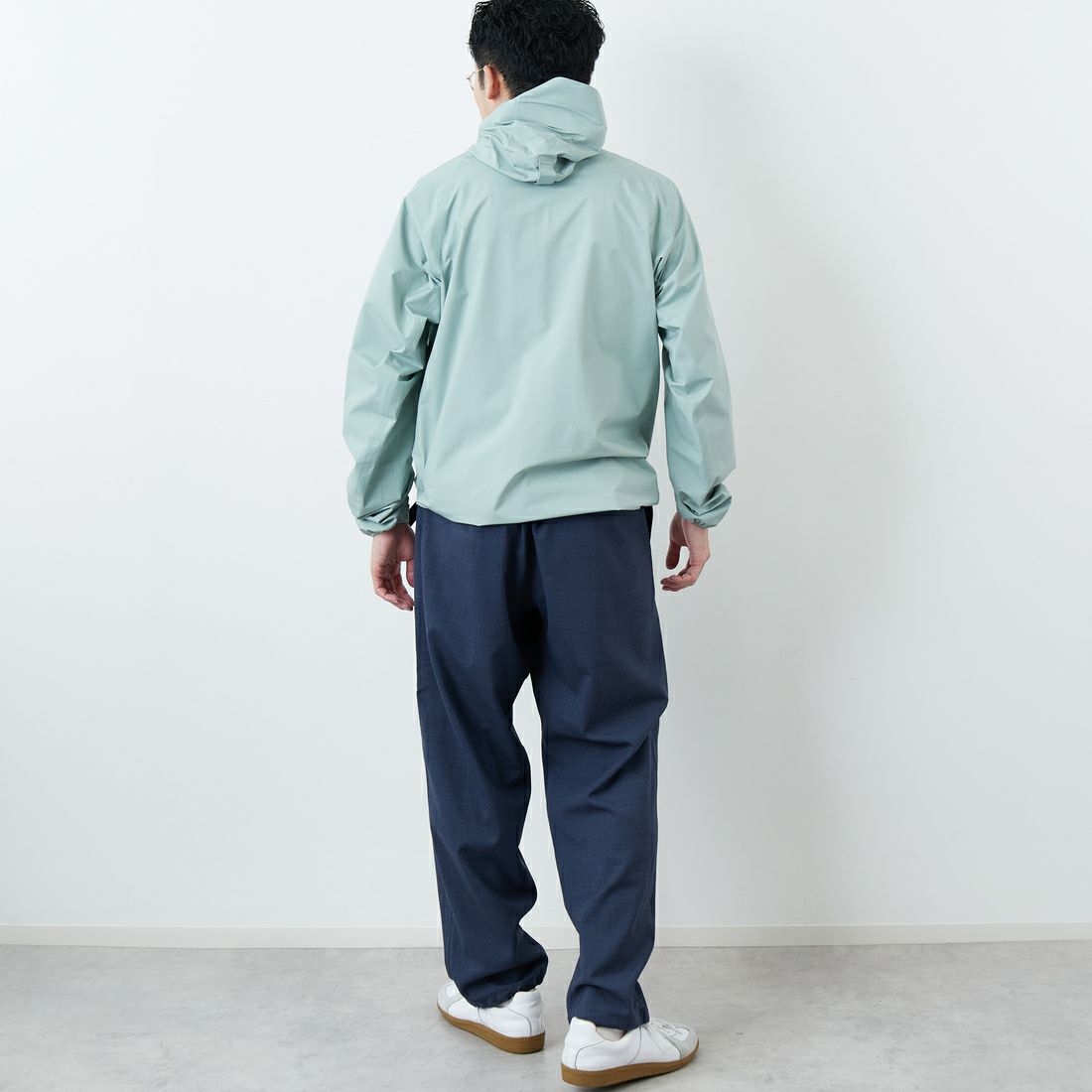 Marmot [マーモット] 別注 メリノウール タックパンツ [MTSS26MPT331IN-JF] NAVY &&モデル身長：168cm 着用サイズ：L&&