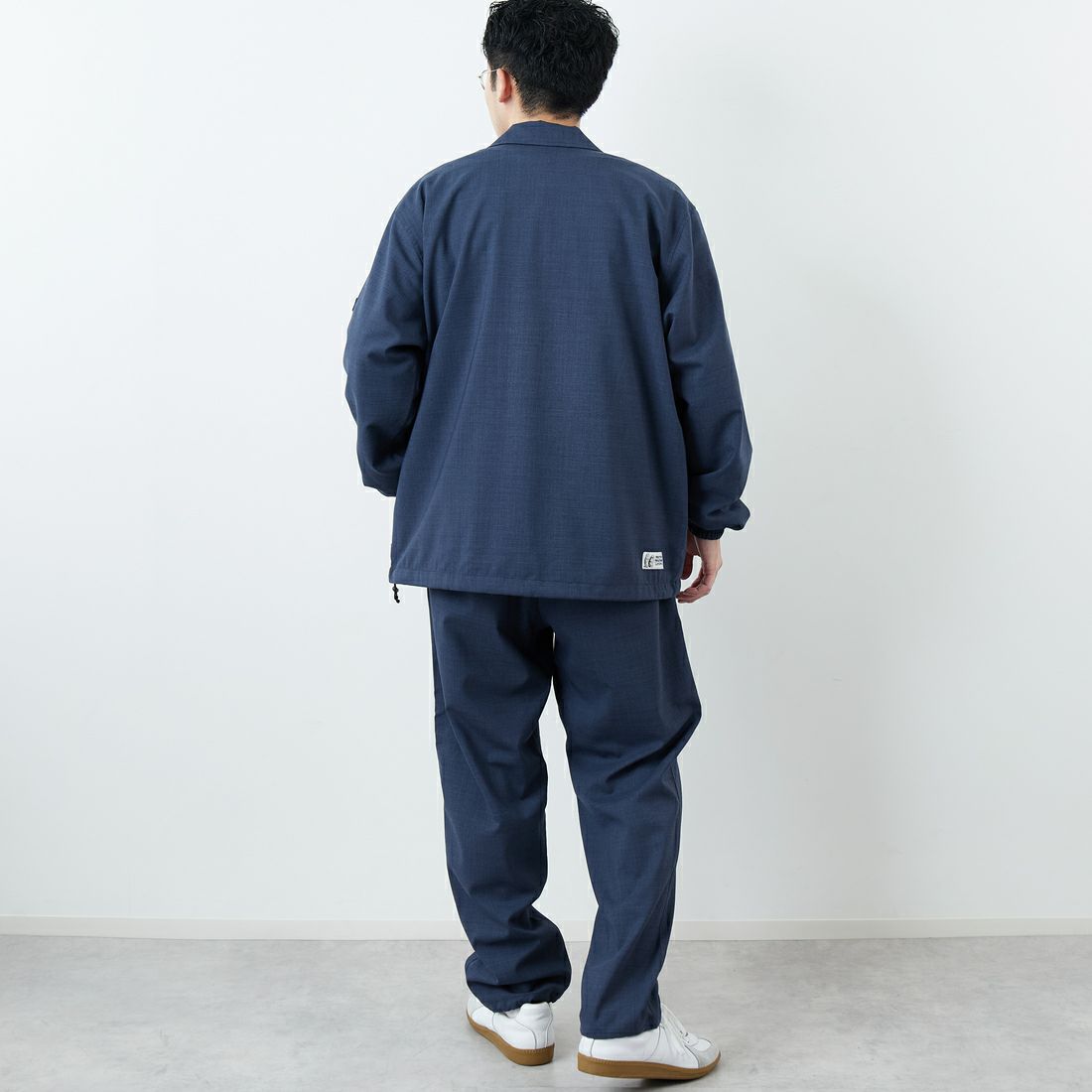 Marmot [マーモット] 別注 メリノウール タックパンツ [MTSS26MPT331IN-JF] NAVY &&モデル身長：168cm 着用サイズ：L&&