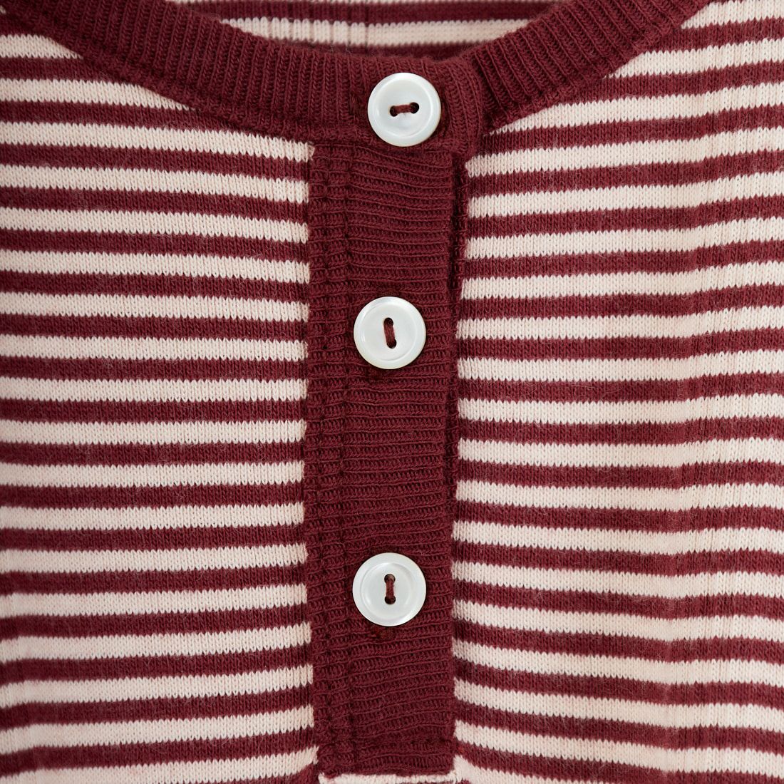 Robert P.Miller [ロバートピーミラー] 別注 クロップド丈 ボーダーヘンリーネックTシャツ [RM261-2265IN-JF] CLAY