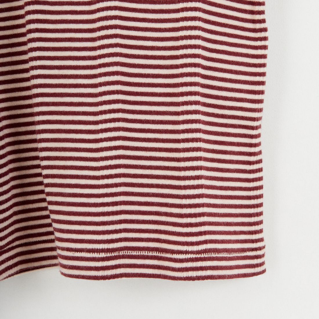 Robert P.Miller [ロバートピーミラー] 別注 クロップド丈 ボーダーヘンリーネックTシャツ [RM261-2265IN-JF] CLAY