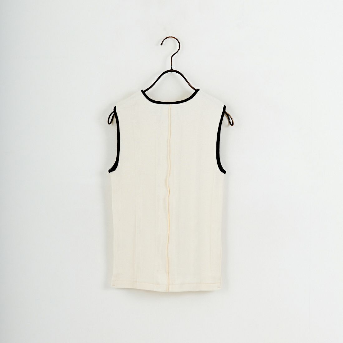 Robert P.Miller [ロバートピーミラー] 別注 配色 センタースリット パネルリブタンクトップ [RM261-2261IN-JF] IVO/BLK