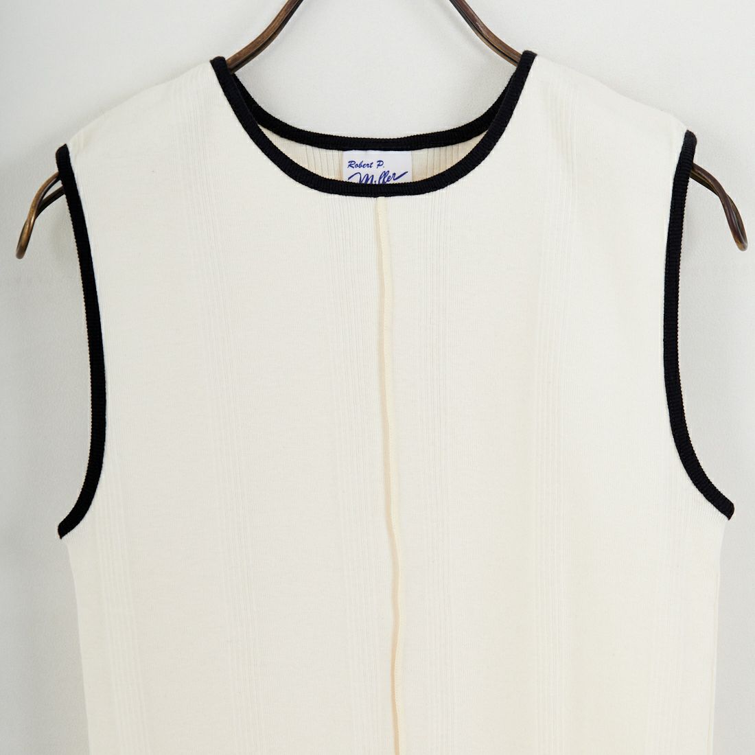 Robert P.Miller [ロバートピーミラー] 別注 配色 センタースリット パネルリブタンクトップ [RM261-2261IN-JF] IVO/BLK