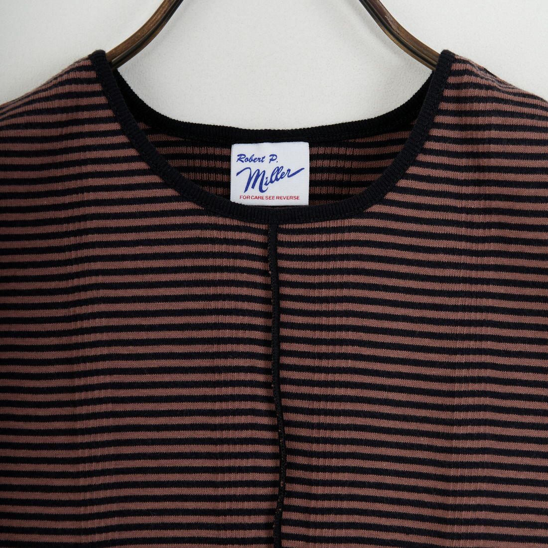 Robert P.Miller [ロバートピーミラー] 別注 配色 センタースリット パネルリブタンクトップ [RM261-2261IN-JF] BROWN
