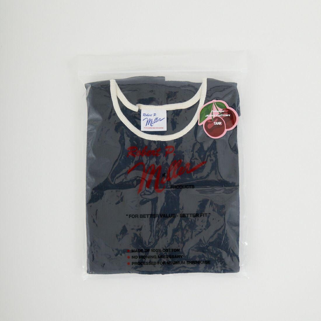 Robert P.Miller [ロバートピーミラー] 別注 配色 センタースリット パネルリブタンクトップ [RM261-2261IN-JF] BLK/IV]