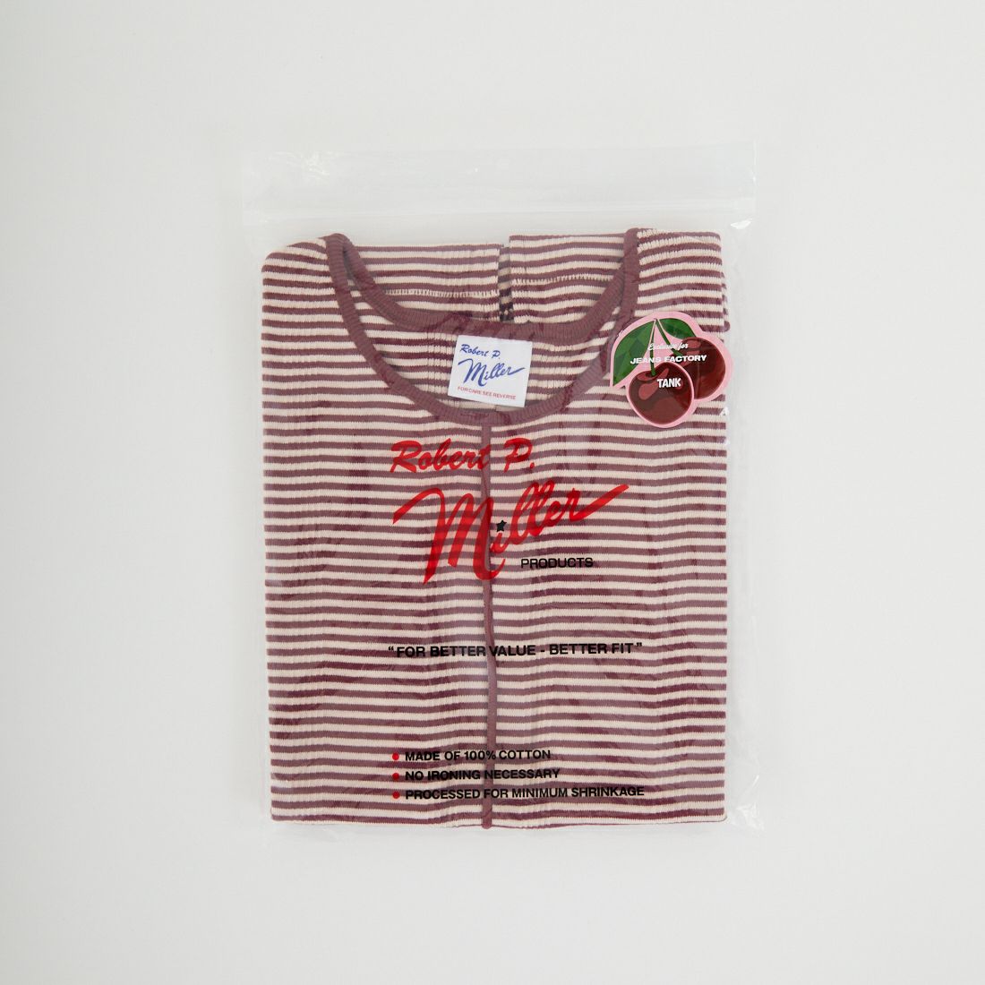 Robert P.Miller [ロバートピーミラー] 別注 配色 センタースリット パネルリブタンクトップ [RM261-2261IN-JF] CLAY