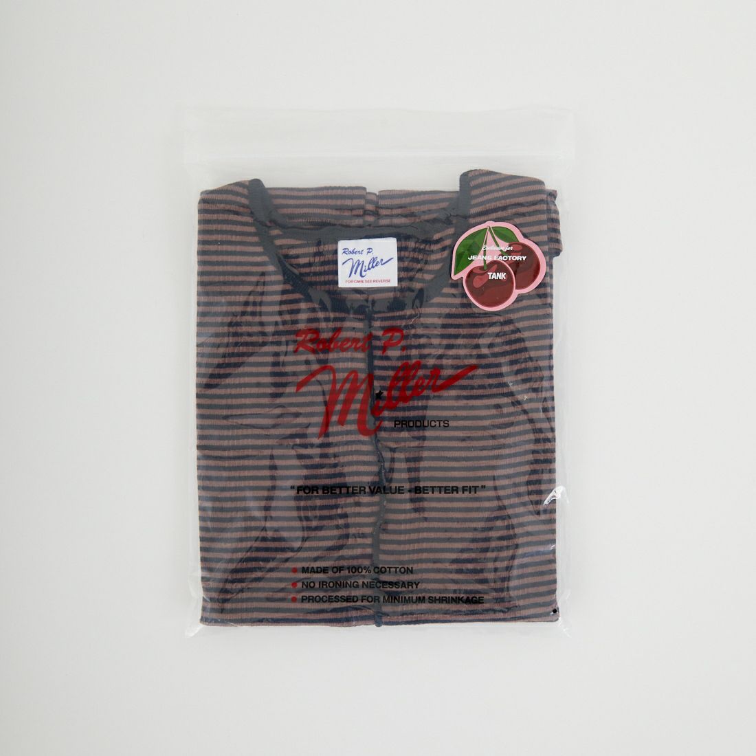 Robert P.Miller [ロバートピーミラー] 別注 配色 センタースリット パネルリブタンクトップ [RM261-2261IN-JF] BROWN