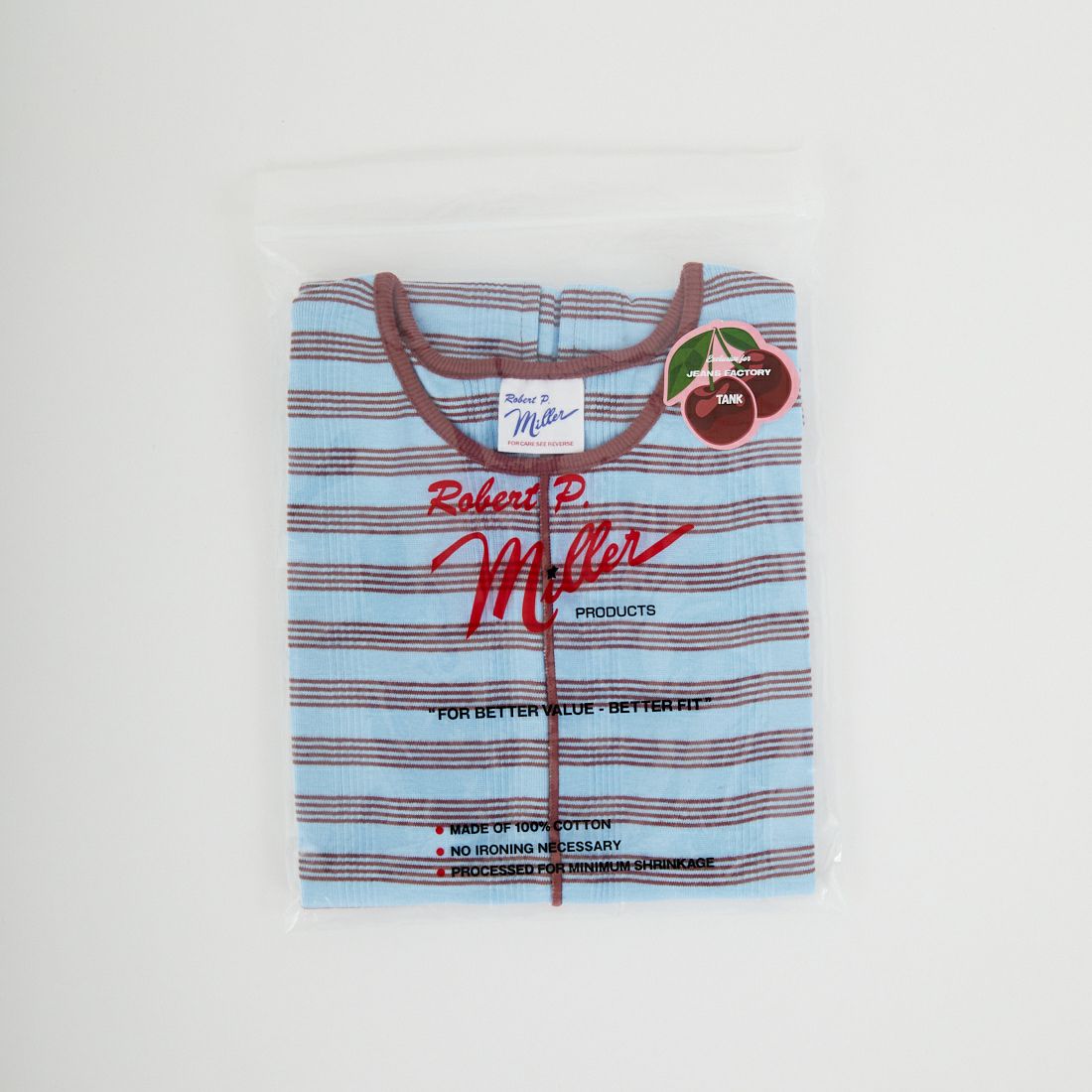 Robert P.Miller [ロバートピーミラー] 別注 配色 センタースリット パネルリブタンクトップ [RM261-2261IN-JF] BLUEBERRY