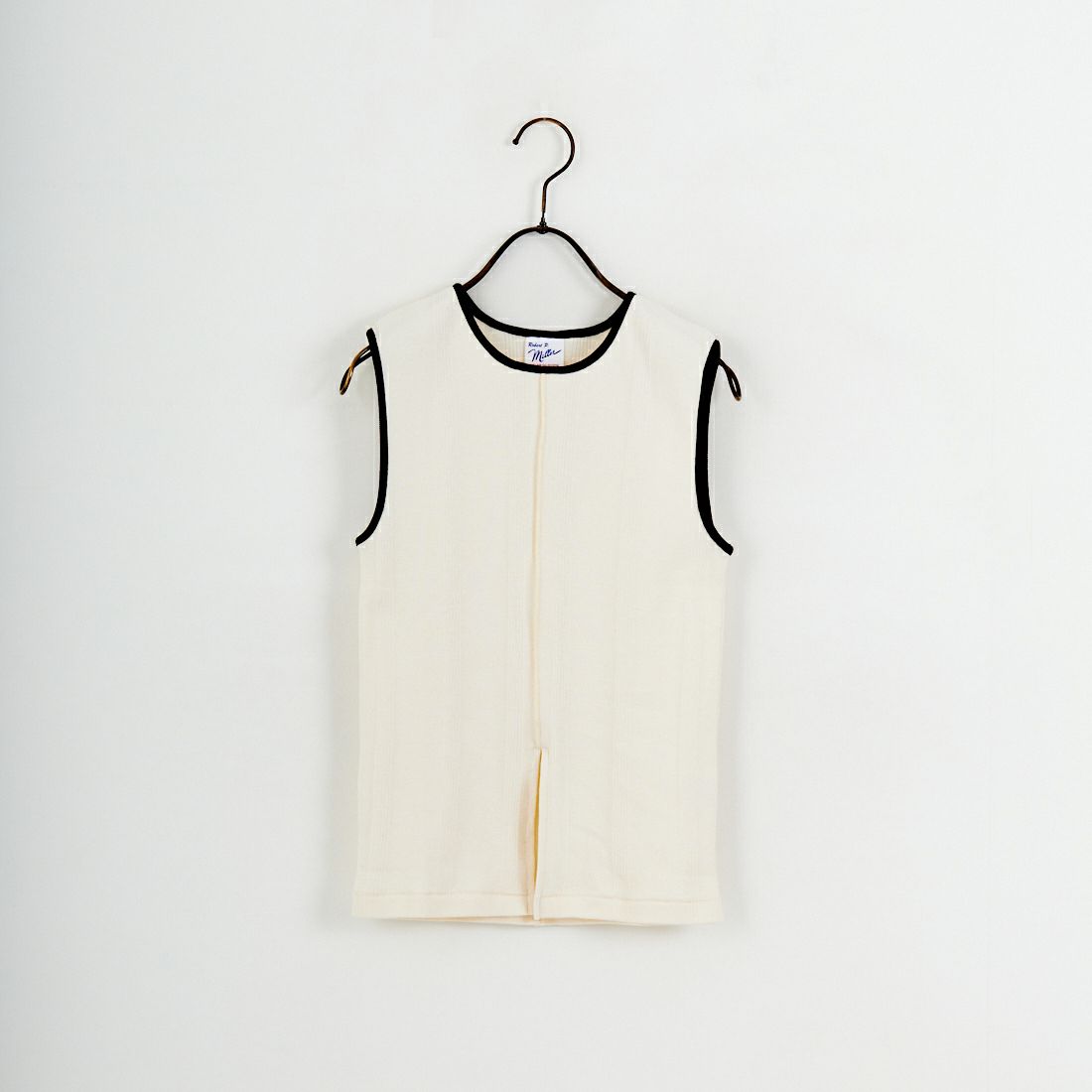 Robert P.Miller [ロバートピーミラー] 別注 配色 センタースリット パネルリブタンクトップ [RM261-2261IN-JF] IVO/BLK