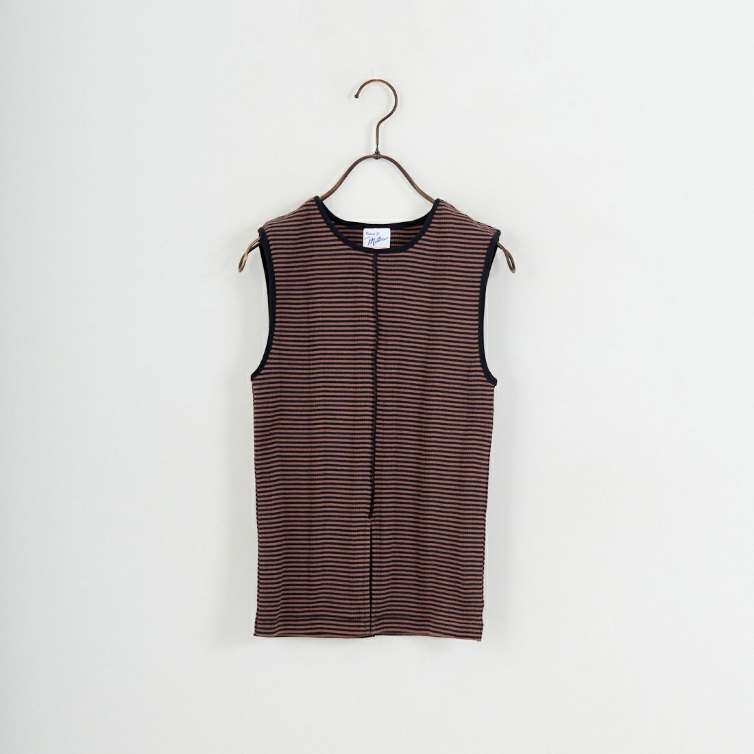 Robert P.Miller [ロバートピーミラー] 別注 配色 センタースリット パネルリブタンクトップ [RM261-2261IN-JF] BROWN