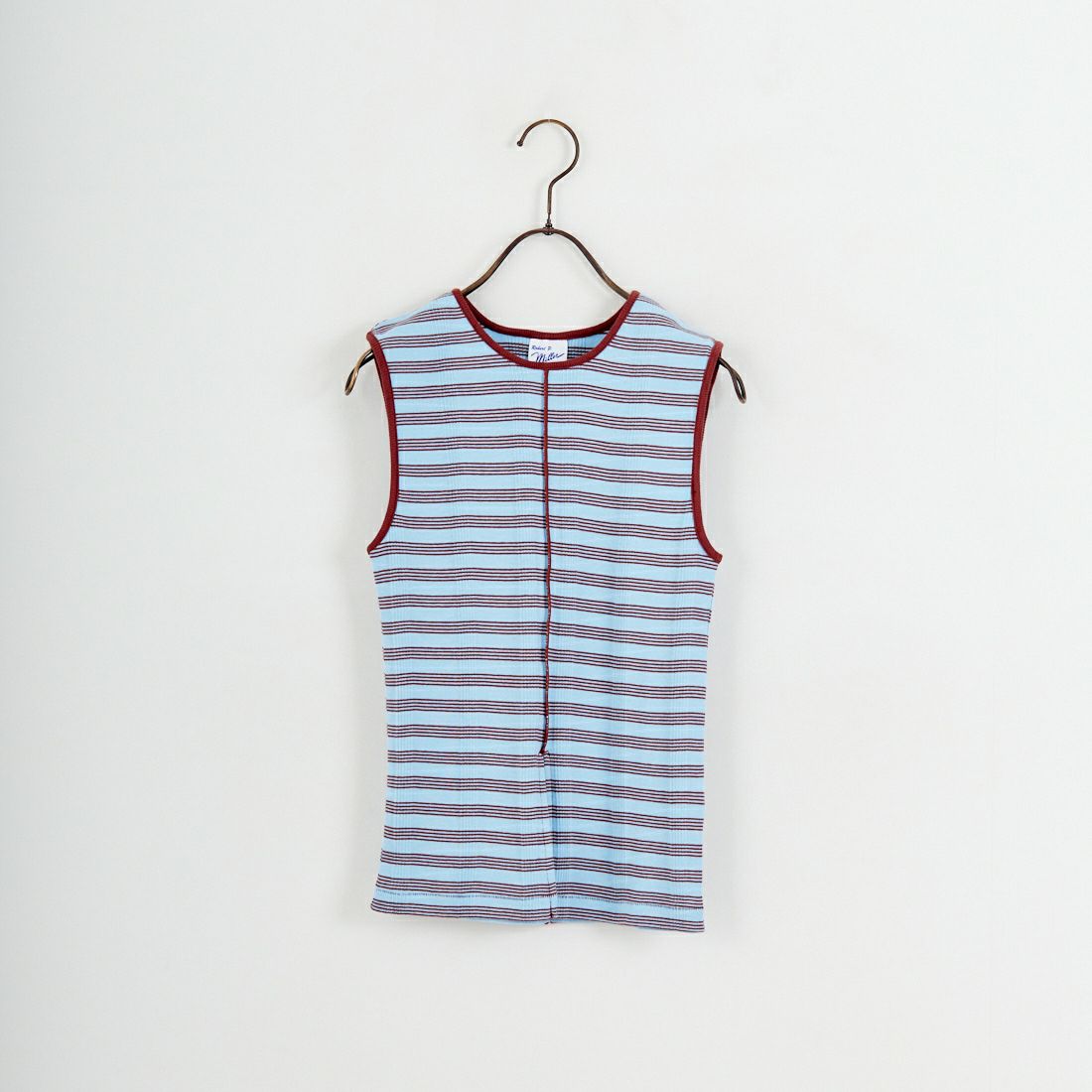 Robert P.Miller [ロバートピーミラー] 別注 配色 センタースリット パネルリブタンクトップ [RM261-2261IN-JF] BLUEBERRY