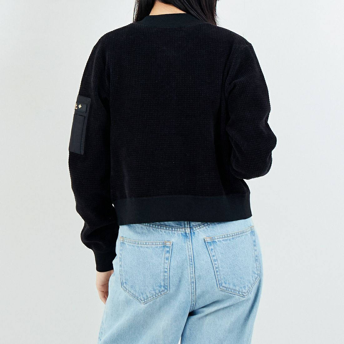 TATRAS [タトラス] SKALA/スカーラ ニットブルゾン [LCKZ0346053588] BLACK &&モデル身長：162cm 着用サイズ：2&&