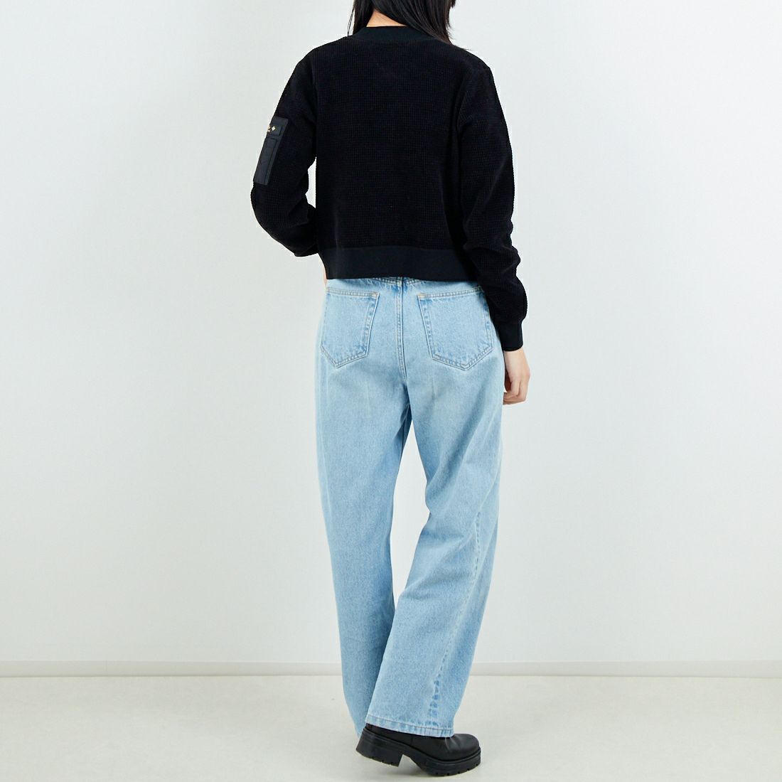 TATRAS [タトラス] SKALA/スカーラ ニットブルゾン [LCKZ0346053588] BLACK &&モデル身長：162cm 着用サイズ：2&&