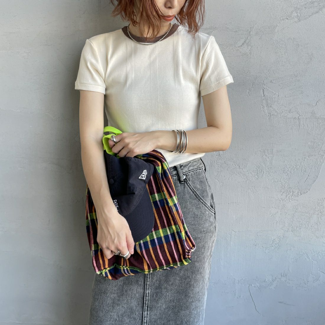 IVO/BRN&&モデル身長：158cm 着用サイズ：F&&