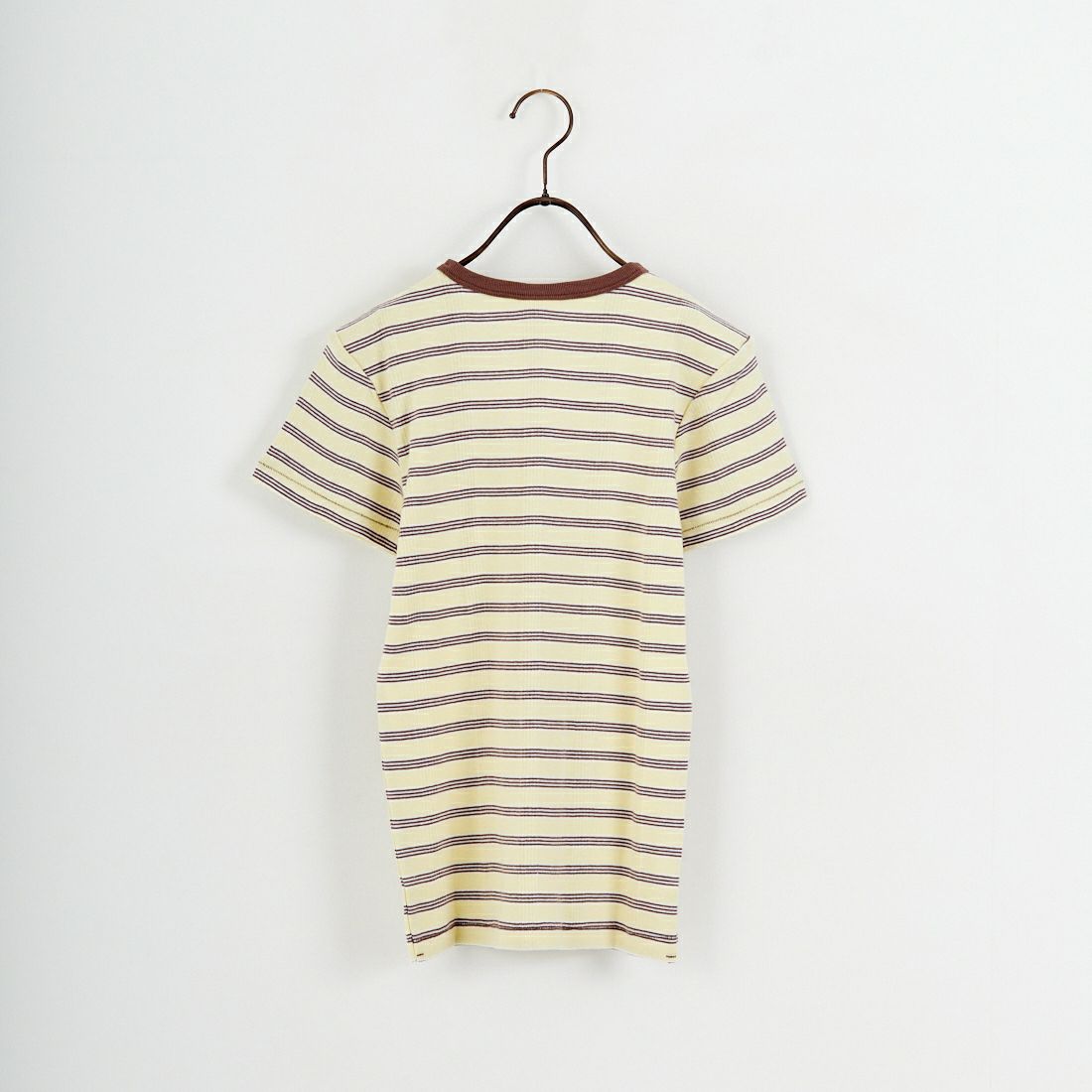 Robert P.Miller [ロバートピーミラー] 別注 配色 パネルリブショートスリーブTシャツ [RM261-2152IN-JF] BANANA