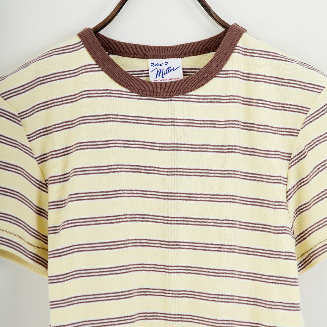 Robert P.Miller [ロバートピーミラー] 別注 配色 パネルリブショートスリーブTシャツ [RM261-2152IN-JF] BANANA