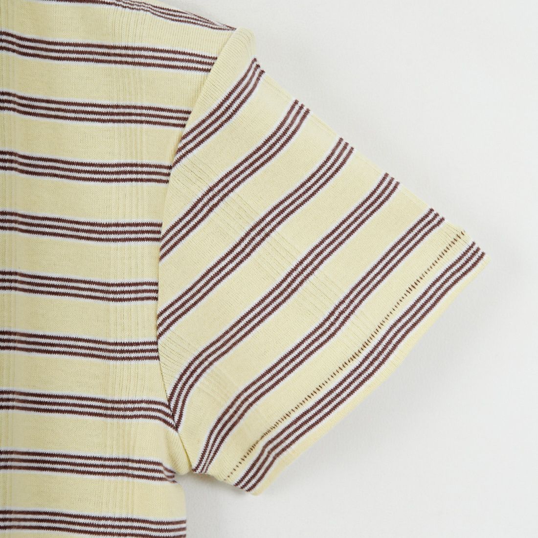 Robert P.Miller [ロバートピーミラー] 別注 配色 パネルリブショートスリーブTシャツ [RM261-2152IN-JF] BANANA