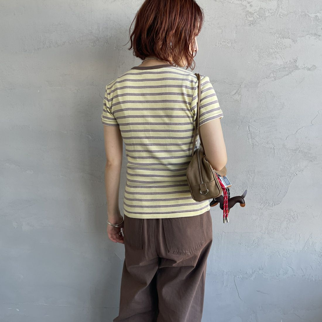 Robert P.Miller [ロバートピーミラー] 別注 配色 パネルリブショートスリーブTシャツ [RM261-2152IN-JF] BANANA