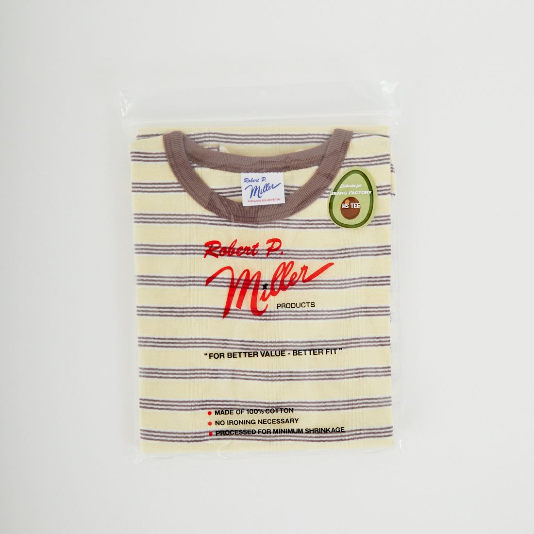 Robert P.Miller [ロバートピーミラー] 別注 配色 パネルリブショートスリーブTシャツ [RM261-2152IN-JF] BANANA