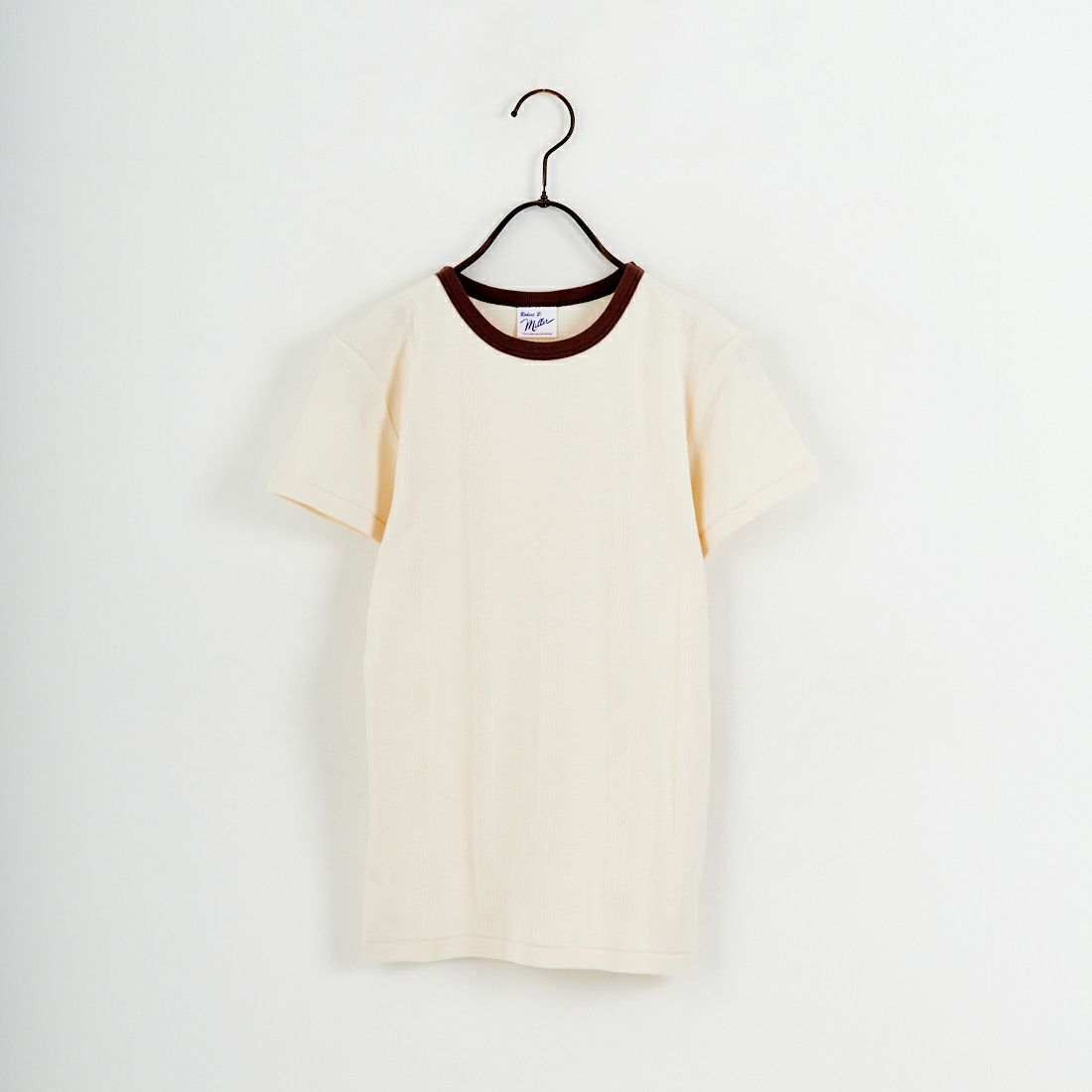 Robert P.Miller [ロバートピーミラー] 別注 配色 パネルリブショートスリーブTシャツ [RM261-2152IN-JF] CLAY
