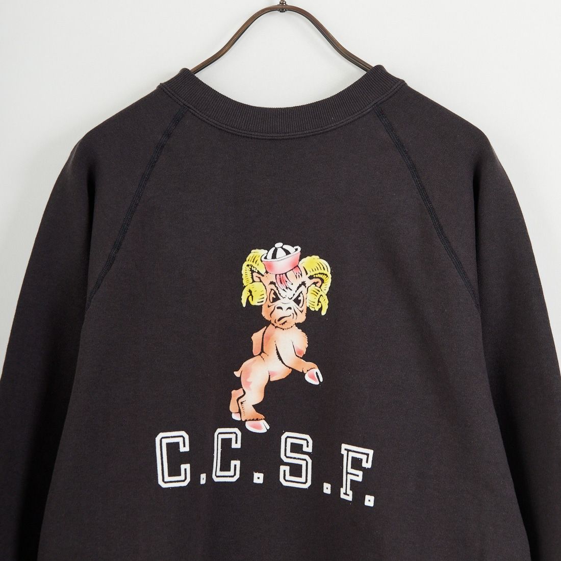 WAREHOUSE [ウエアハウス] C.C.S.F. ラグランスウェット [409-CCSF] ﾌﾞﾗｯｸ