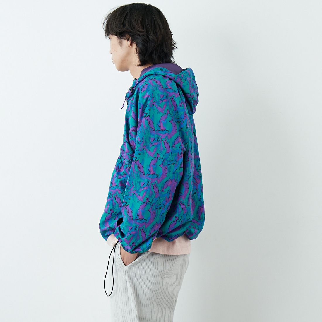 L.L.BEAN [エルエルビーン] MILO アノラックプリントパーカー [6175-3040] 90 SCHOOL &&モデル身長：179cm 着用サイズ：L&&