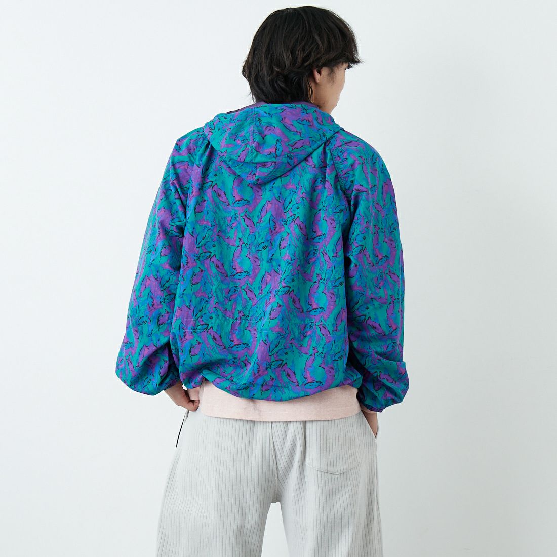 L.L.BEAN [エルエルビーン] MILO アノラックプリントパーカー [6175-3040] 90 SCHOOL &&モデル身長：179cm 着用サイズ：L&&