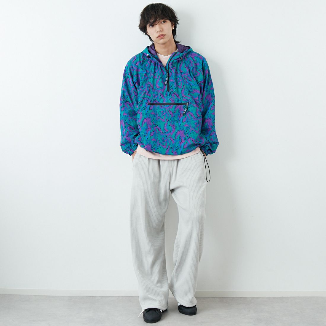 L.L.BEAN [エルエルビーン] MILO アノラックプリントパーカー [6175-3040] 90 SCHOOL &&モデル身長：179cm 着用サイズ：L&&