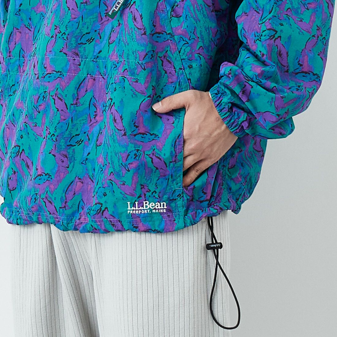 L.L.BEAN [エルエルビーン] MILO アノラックプリントパーカー [6175-3040] 90 SCHOOL &&モデル身長：179cm 着用サイズ：L&&