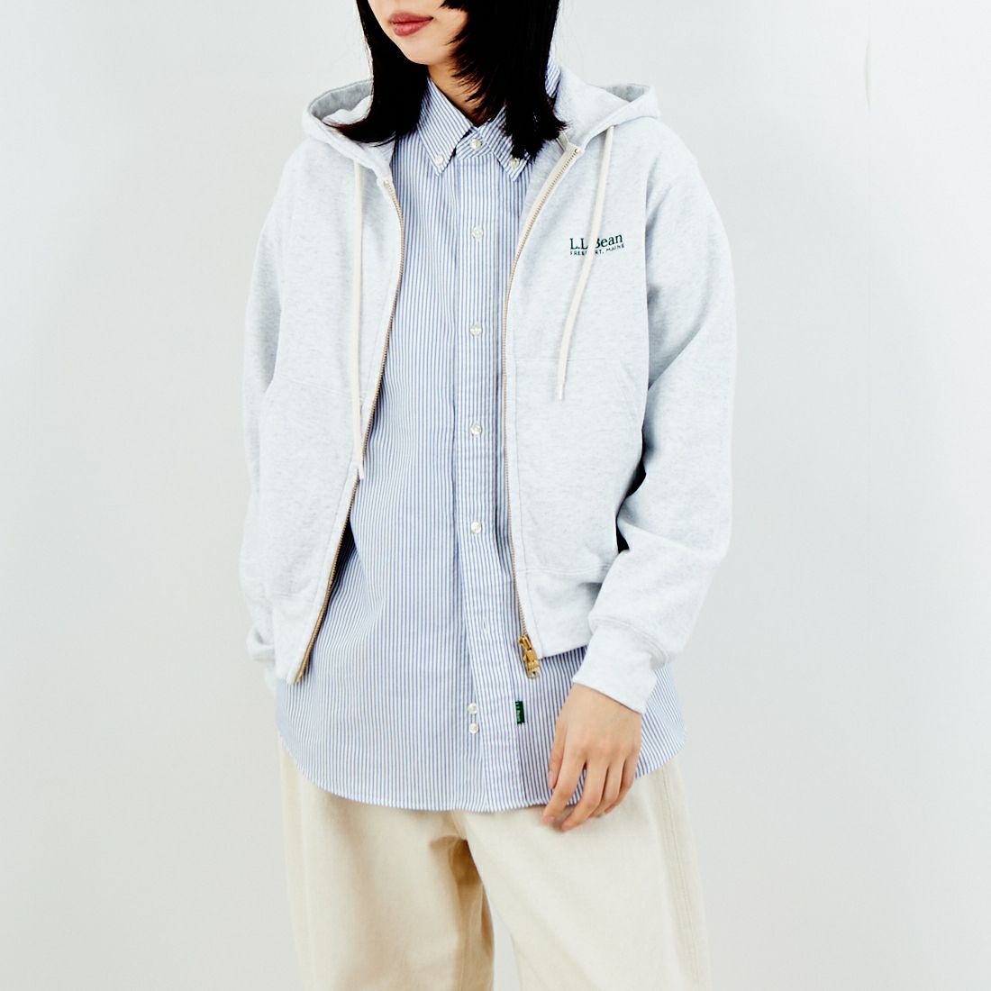 L.L.BEAN [エルエルビーン] PORTAGE フルジップフーデッドスウェット [6175-3150] 19 BIRCH