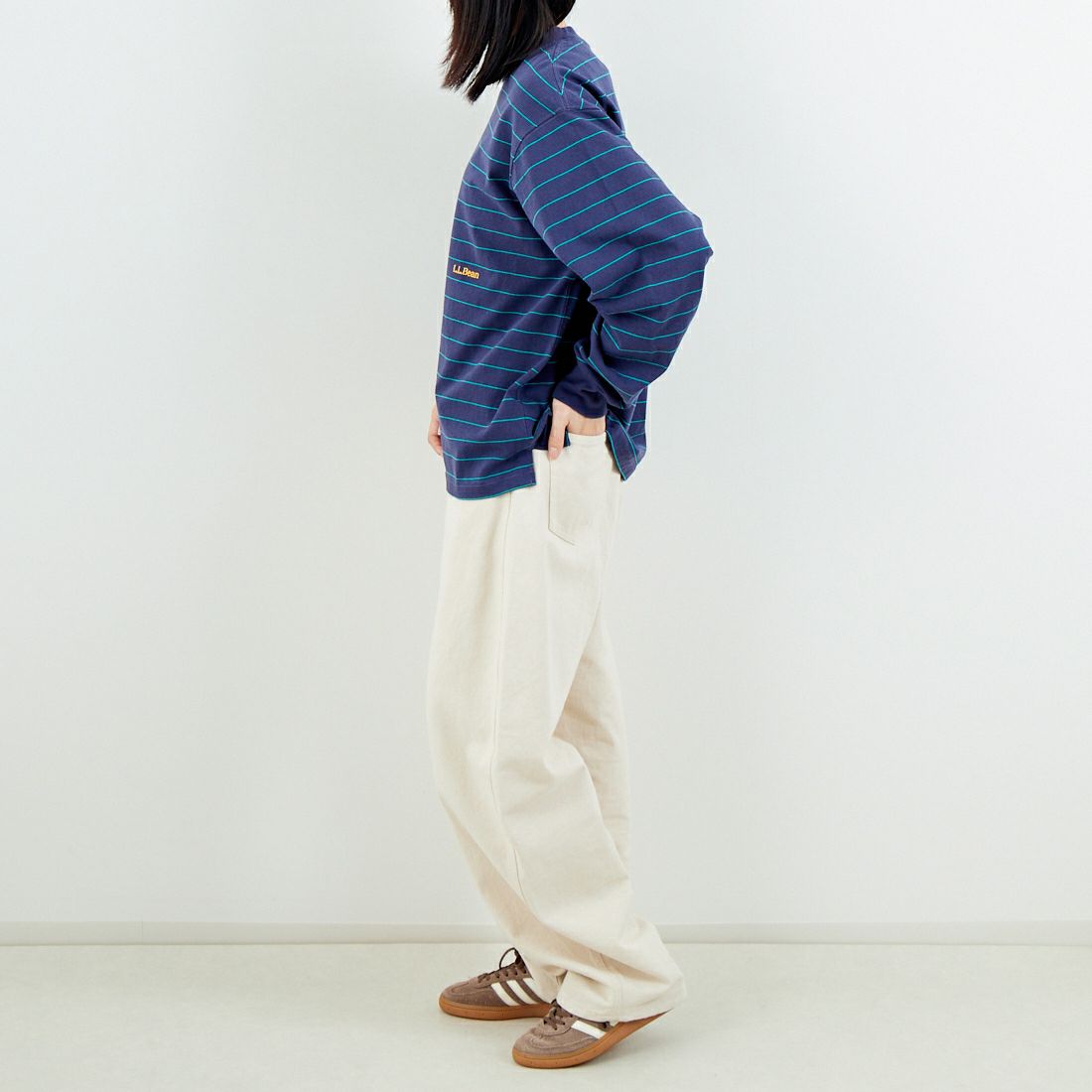 L.L.BEAN [エルエルビーン] Union ロングスリーブボーダーTシャツ [6175-3053] 93 NVY/TEA