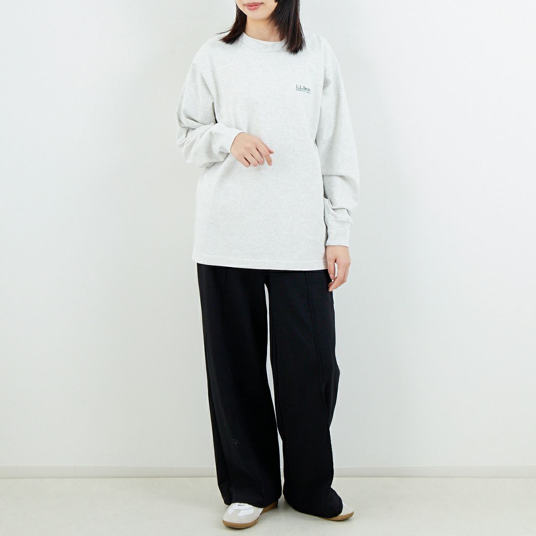 L.L.BEAN [エルエルビーン] Union ロングスリーブTシャツ [6175-3052] 19 BIRCH &&モデル身長：162cm 着用サイズ：S&&