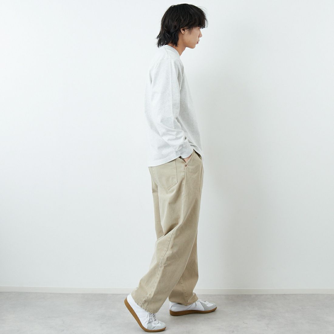 L.L.BEAN [エルエルビーン] Union ロングスリーブTシャツ [6175-3052] 19 BIRCH &&モデル身長：179cm 着用サイズ：M&&