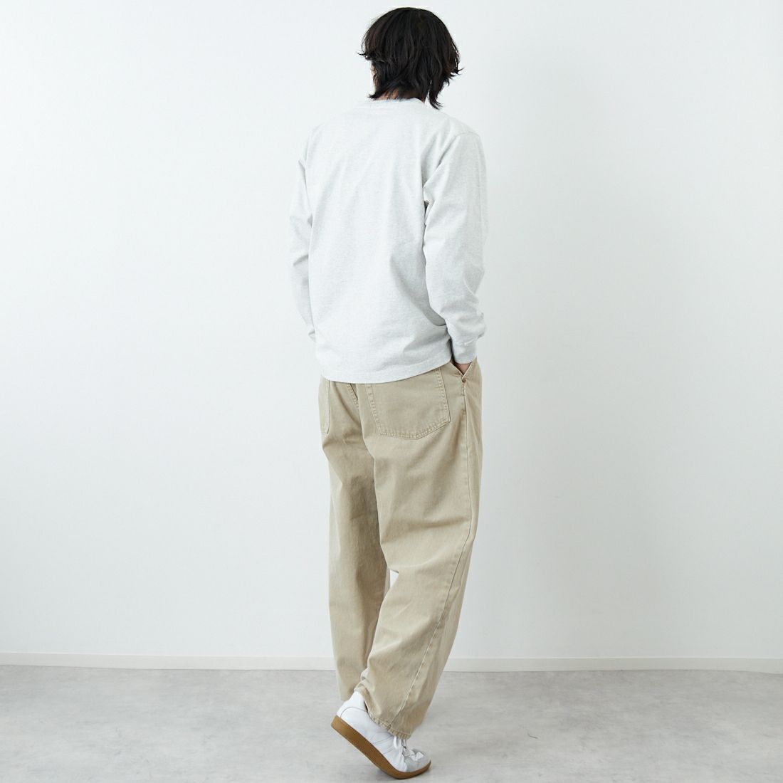 L.L.BEAN [エルエルビーン] Union ロングスリーブTシャツ [6175-3052] 19 BIRCH &&モデル身長：179cm 着用サイズ：M&&