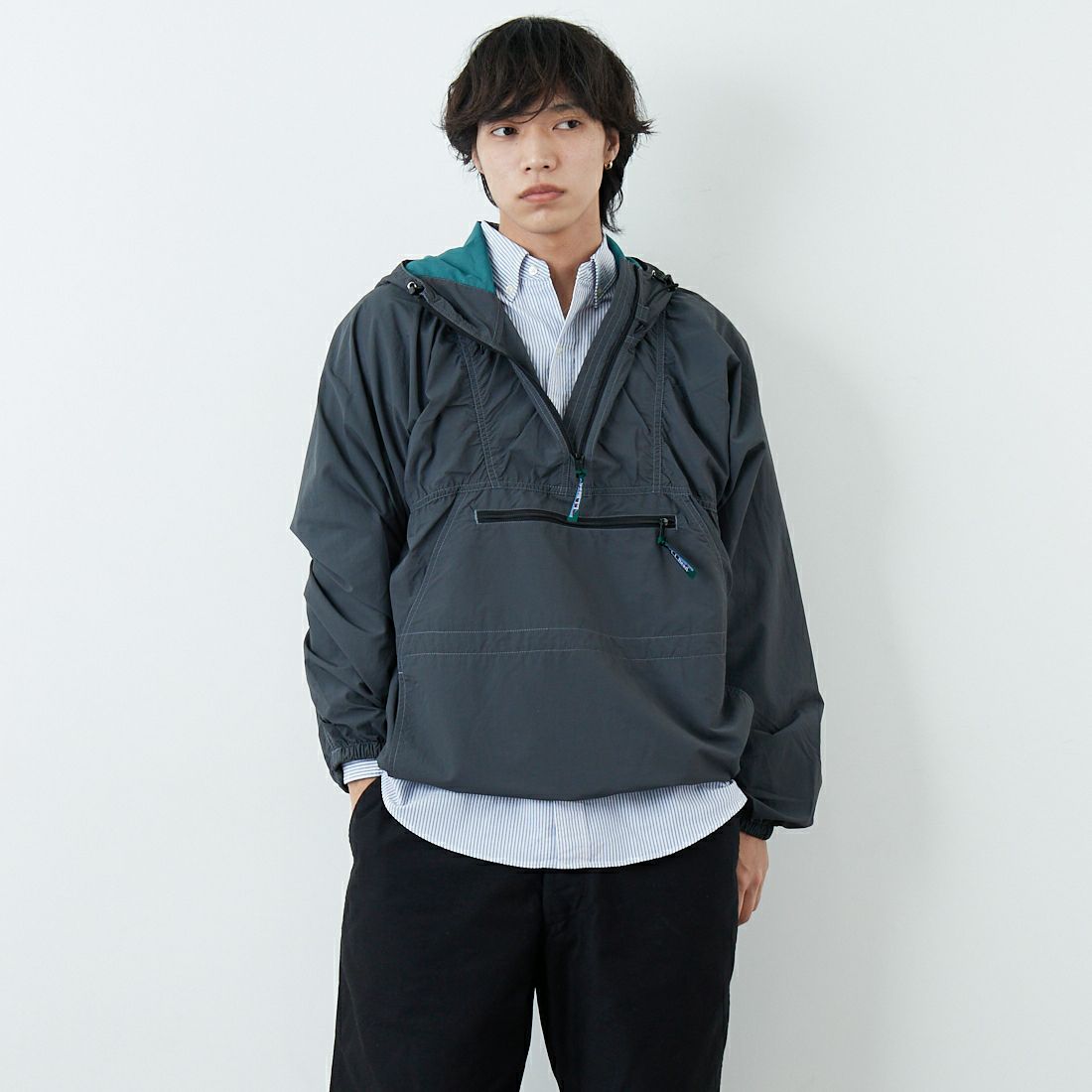 L.L.BEAN [エルエルビーン] MILO アノラックパーカー [6175-3039] 48 NIGHT &&モデル身長：179cm 着用サイズ：L&&