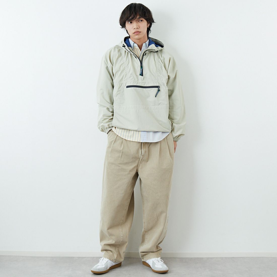 L.L.BEAN [エルエルビーン] MILO アノラックパーカー [6175-3039] 24 SAND &&モデル身長：179cm 着用サイズ：M&&